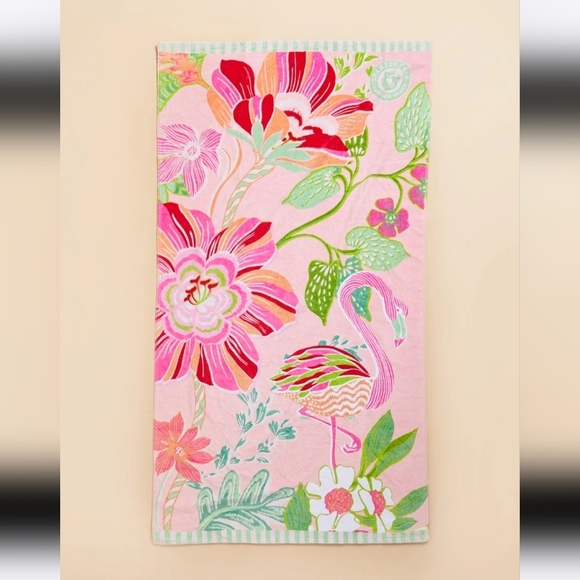 Spartina 449 Beach Towel Flamingo Pineapple NEW - Picture 8 of 8